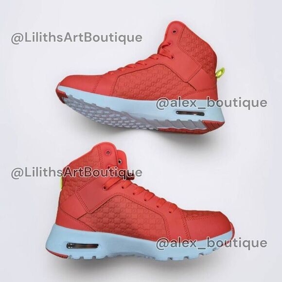 Zumba Air Boss High Top Red Sneakers(F001)-Size 9 Unisex - Picture 7 of 11